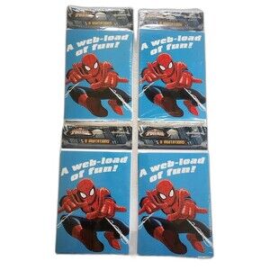 4 Packs/ 32 Total Hallmark Marvel Spider-Man Invitations Party Birthday Supply
